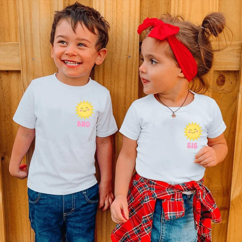 Personalized One in the Sun First Birthday Shirt for Girls, Custom Name Summer Party Outfit with Family Matching Tees, Bright Fun Design