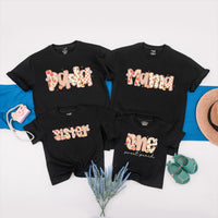 Personalized One Sweet Peach 1st Birthday Shirt for Baby Girl Peach Party Outfit Family Matching Tees Soft Cotton Retro Design Gift