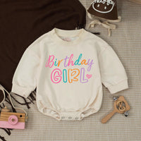 Personalized Pastel Birthday Girl Bubble Romper First Birthday Outfit with Heart Design Soft Cotton Toddler Party Clothes Onederful Banner