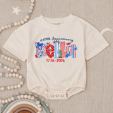 Personalized Patriotic Kids Shirt with BELIEVE Design 250th Anniversary Fourth of July Toddler Tee USA Baby Romper America 1776 2026