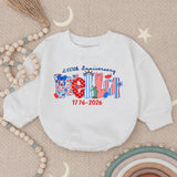 Personalized Patriotic Kids Shirt with BELIEVE Design 250th Anniversary Fourth of July Toddler Tee USA Baby Romper America 1776 2026