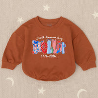 Personalized Patriotic Kids Shirt with BELIEVE Design 250th Anniversary Fourth of July Toddler Tee USA Baby Romper America 1776 2026