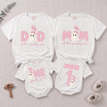 Personalized Pink Gingham 'Spooky One' Halloween Romper & Matching Family Shirts for Baby, Toddler, Kids, Mom & Dad - Soft Cotton Outfit