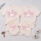 Personalized Pink Gingham 'Spooky One' Halloween Romper & Matching Family Shirts for Baby, Toddler, Kids, Mom & Dad - Soft Cotton Outfit