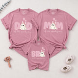 Personalized Pink Gingham 'Spooky One' Halloween Romper & Matching Family Shirts for Baby, Toddler, Kids, Mom & Dad - Soft Cotton Outfit