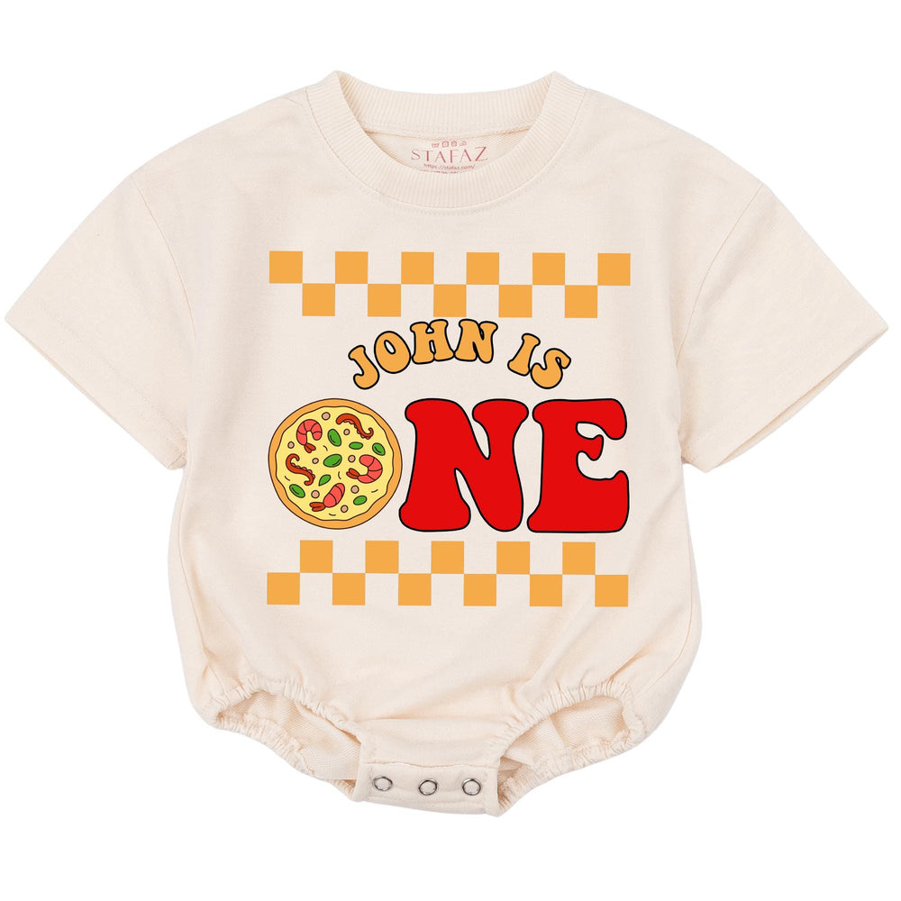 Personalized Pizza 1st Birthday Family Shirts with Custom Names Fun Retro Design Matching Mom Dad Brother Sister Toddler Party Outfit