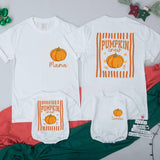 Personalized Pumpkin Crew Matching Family Shirts & Rompers, Custom Mama Dada Mini Fall Outfits for Baby, Kids & Adults, Thanksgiving Apparel