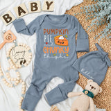 Personalized Pumpkin Pie and Chunky Thighs Baby Bodysuit Cute Fall Thanksgiving Outfit Soft Cotton Newborn Baby Shower Gift