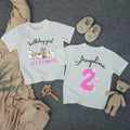 Personalized Puppy Birthday Girl Outfit, Toddler Romper with Party Hat Design, Custom Name and Age Cake Smash Shirt, Soft Cotton Gift
