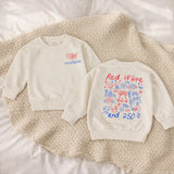 Personalized Red White and 250 Shirt for Kids with USA Outline and Name, Patriotic Baby Romper or Toddler Tee, Fourth of July Outfit