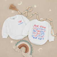 Personalized Red White and 250 Shirt for Kids with USA Outline and Name, Patriotic Baby Romper or Toddler Tee, Fourth of July Outfit