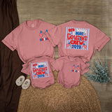 Personalized Red White and Blue Cousins Crew Shirt with American Flags Custom Name 4th of July Family Matching Tee USA Patriotic Outfit 2026