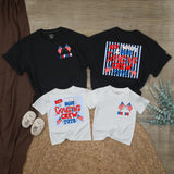 Personalized Red White and Blue Cousins Crew Shirt with American Flags Custom Name 4th of July Family Matching Tee USA Patriotic Outfit 2026