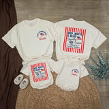 Personalized Red White and Blue Family Crew Shirts for 4th of July, Custom Patriotic Matching Outfits, Independence Day Celebration 2026