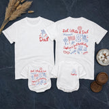 Personalized Red White and Two 2nd Birthday Shirt for Girls with Patriotic Theme Custom Name Outfit for 4th of July Party Celebration