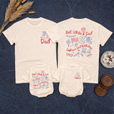 Personalized Red White and Two 2nd Birthday Shirt for Girls with Patriotic Theme Custom Name Outfit for 4th of July Party Celebration