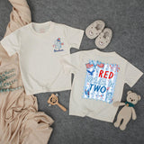 Personalized Red White and Two Birthday Shirt for Boys, Custom Toddler 2nd Birthday Tee with Name Hudson, Patriotic July 4th Outfit