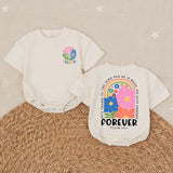 Personalized Retro Christian Baby Girl Romper with Floral Rainbow Design, Soft Baptism Outfit for Daughter, Psalm 136:1 Scripture Gift