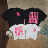 Personalized Retro Mama and Mini Matching Outfits with 70s Flower Design Custom Name Shirts for Baby Girl and Mother Gift