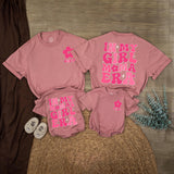 Personalized Retro Mama and Mini Matching Outfits with 70s Flower Design Custom Name Shirts for Baby Girl and Mother Gift