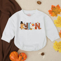 Personalized Rylan Thanksgiving Baby Romper with Turkey Design Fall Infant Outfit Soft Cotton Holiday Clothes for Boys or Toddlers Gift