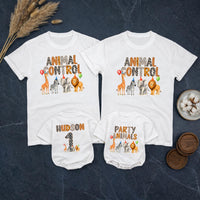 Personalized Safari First Birthday Matching Family Shirts, Jungle Animal Theme Party Outfits for Baby, Toddler, Mom, Dad, Soft Cotton Tees
