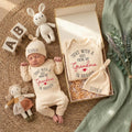 Custom Baby Outfit Set - Sent With a Kiss From My Grandma in Heaven, Soft Cotton Bodysuit & Hat, Newborn Coming Home or Baby Shower Gift