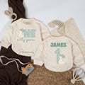 Personalized Silly Goose 1st Birthday Romper with Custom Name and Gingham Design Baby Boy Outfit Sage Green First Birthday Gift