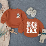 Personalized Soccer Sister Baby Romper with Retro Amelia Design, Toddler Girl Gameday Outfit, Soft Cotton Playful Gift for Birthdays