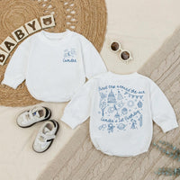 Personalized Space First Trip Around The Sun Baby Romper Custom 1st Birthday Outfit for Boy Astronaut Theme Soft Cotton Summer