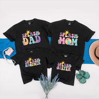 Personalized Splash Into One Birthday Family Shirts Custom Summer Pool Party Outfit Baby Girl Tropical Vacation Clothes Matching Gift