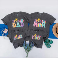Personalized Splash Into One Birthday Family Shirts Custom Summer Pool Party Outfit Baby Girl Tropical Vacation Clothes Matching Gift