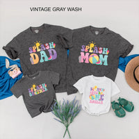 Personalized Splash Into One Birthday Family Shirts Custom Summer Pool Party Outfit Baby Girl Tropical Vacation Clothes Matching Gift