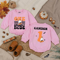 Personalized Spooky Dude Baby Romper for First Birthday Halloween Cake Smash Soft Cotton Toddler Boy Outfit