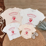 Personalized Strawberry First Birthday Shirt Custom Baby Outfit Berry Sweet 1st Birthday Party Family Matching Clothes Infant Gift 2025