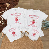 Personalized Strawberry First Birthday Shirt Custom Baby Outfit Berry Sweet 1st Birthday Party Family Matching Clothes Infant Gift 2025