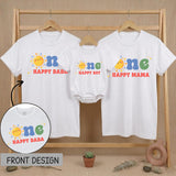 Personalized Sunshine 'One Happy' Matching Family Shirts, Soft Cotton 1st Birthday Outfits for Baby, Toddler, Mom, Dad, and More