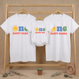 Personalized Sunshine 'One Happy' Matching Family Shirts, Soft Cotton 1st Birthday Outfits for Baby, Toddler, Mom, Dad, and More