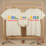 Personalized Sunshine 'One Happy' Matching Family Shirts, Soft Cotton 1st Birthday Outfits for Baby, Toddler, Mom, Dad, and More