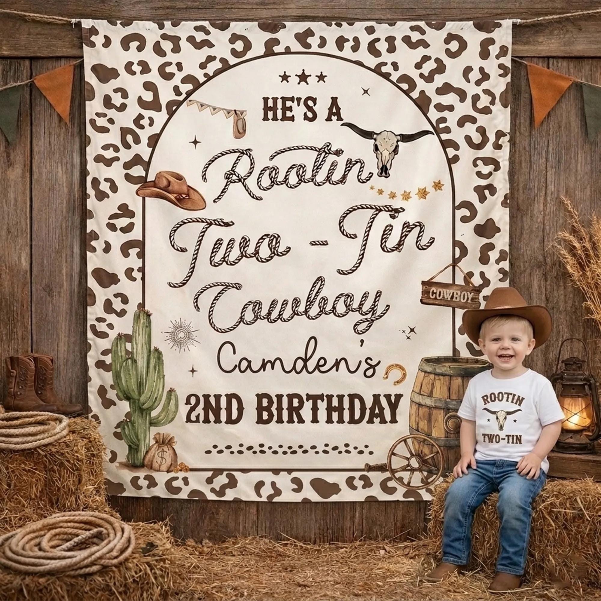 Personalized Toddler Boy Western Birthday Shirt with Steer Skull Design Rustic Cowboy Party Outfit Custom Name Cotton Soft Tee Gift