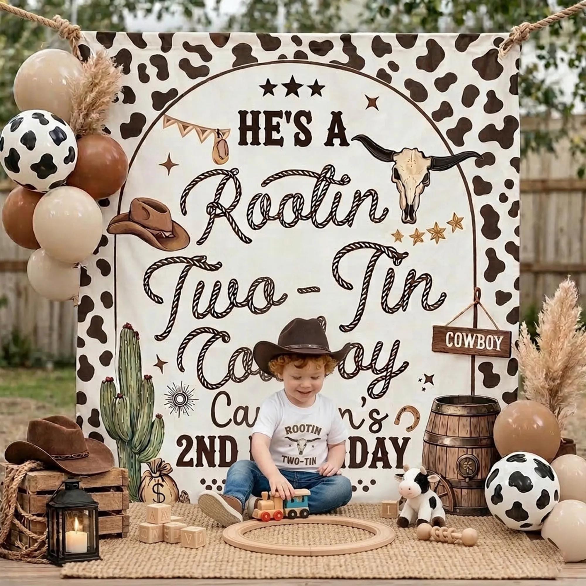 Personalized Toddler Boy Western Birthday Shirt with Steer Skull Design Rustic Cowboy Party Outfit Custom Name Cotton Soft Tee Gift