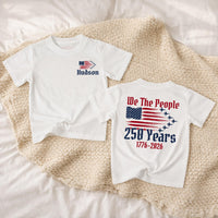Personalized We The People Baby Romper with American Flag Fighter Jet Design 4th of July Outfit Patriotic Infant Birthday Gift