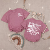 Personalized We The People Baby Romper with American Flag Fighter Jet Design 4th of July Outfit Patriotic Infant Birthday Gift