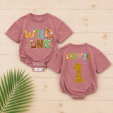 Personalized Wild One Baby Romper for First Birthday Safari Theme Soft Cotton Toddler Outfit Gift Idea