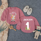 Personalized Wild One Safari Baby Romper with Zoo Animals, Custom Name & Age, Soft Cotton 1st Birthday Outfit for Boys, Summer Party Wear
