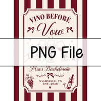 Personalized Wine Bachelorette Party Banner with Custom Name and Date, Burgundy Cream Silk Backdrop for Bride Celebration Decor