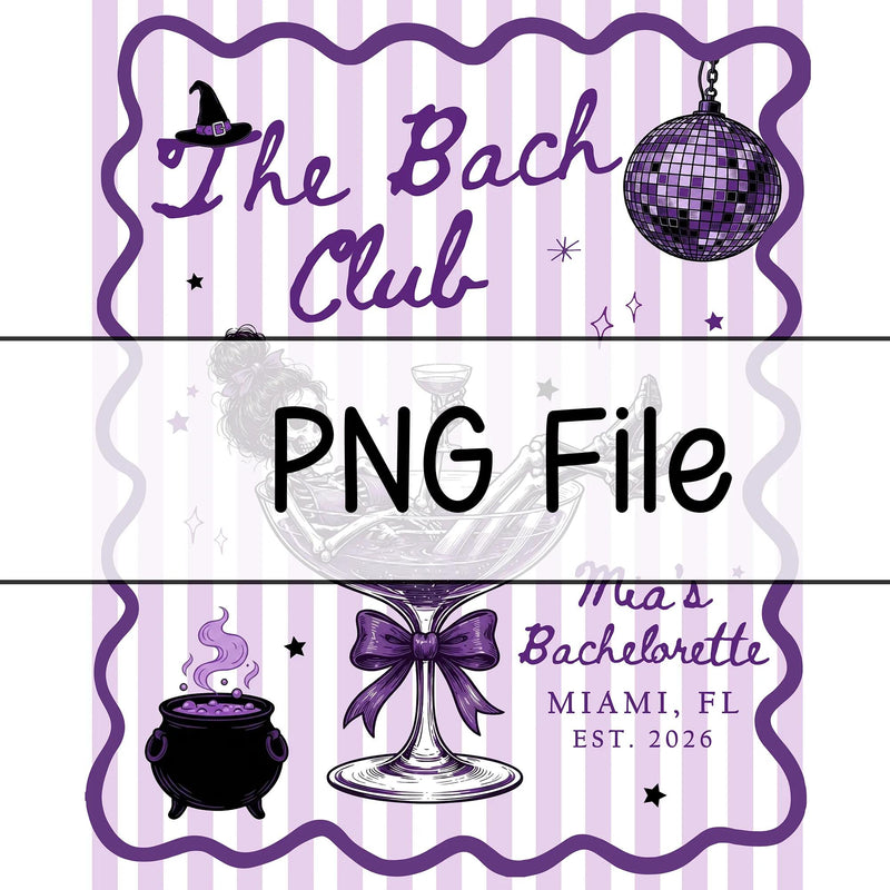 Personalized Witchy Bachelorette Silk Banner with Skeleton Cocktail Artwork, Custom Bride Name & Date, Spooky Halloween Party Backdrop