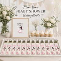 Pink Halloween Baby Shower Decor Kit with Little Boo Girl Banner and Balloon Favor Set for Cute Pastel Ghost Theme Celebration