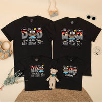 Pirate Birthday Boy Matching Family Shirts with Cartoon Ship Design, Mom Dad Toddler First Birthday Outfit, Baby Boy Gift One Year Old