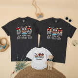 Pirate Birthday Boy Matching Family Shirts with Cartoon Ship Design, Mom Dad Toddler First Birthday Outfit, Baby Boy Gift One Year Old